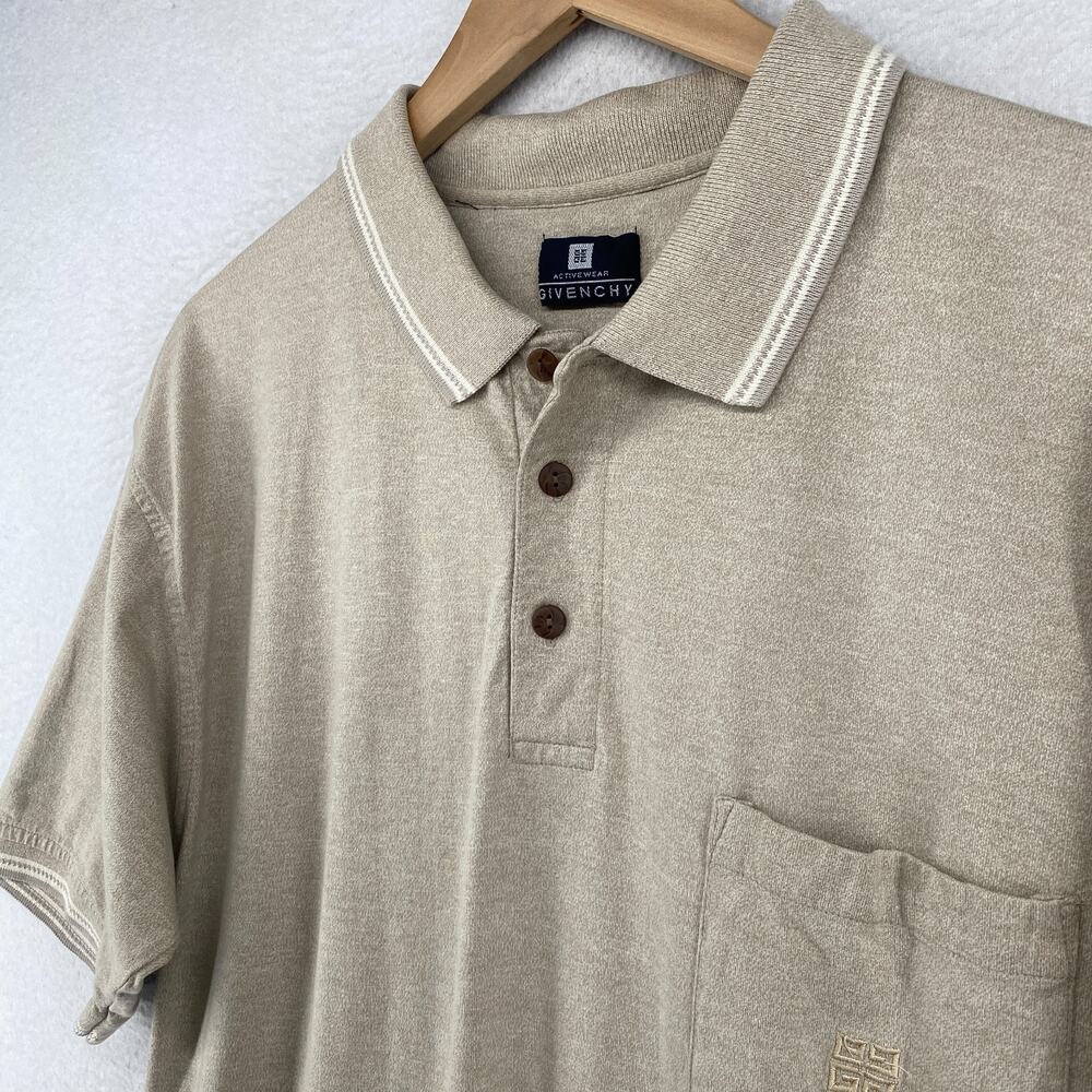 Givenchy Beige Polo Shirt with Chest Pocket